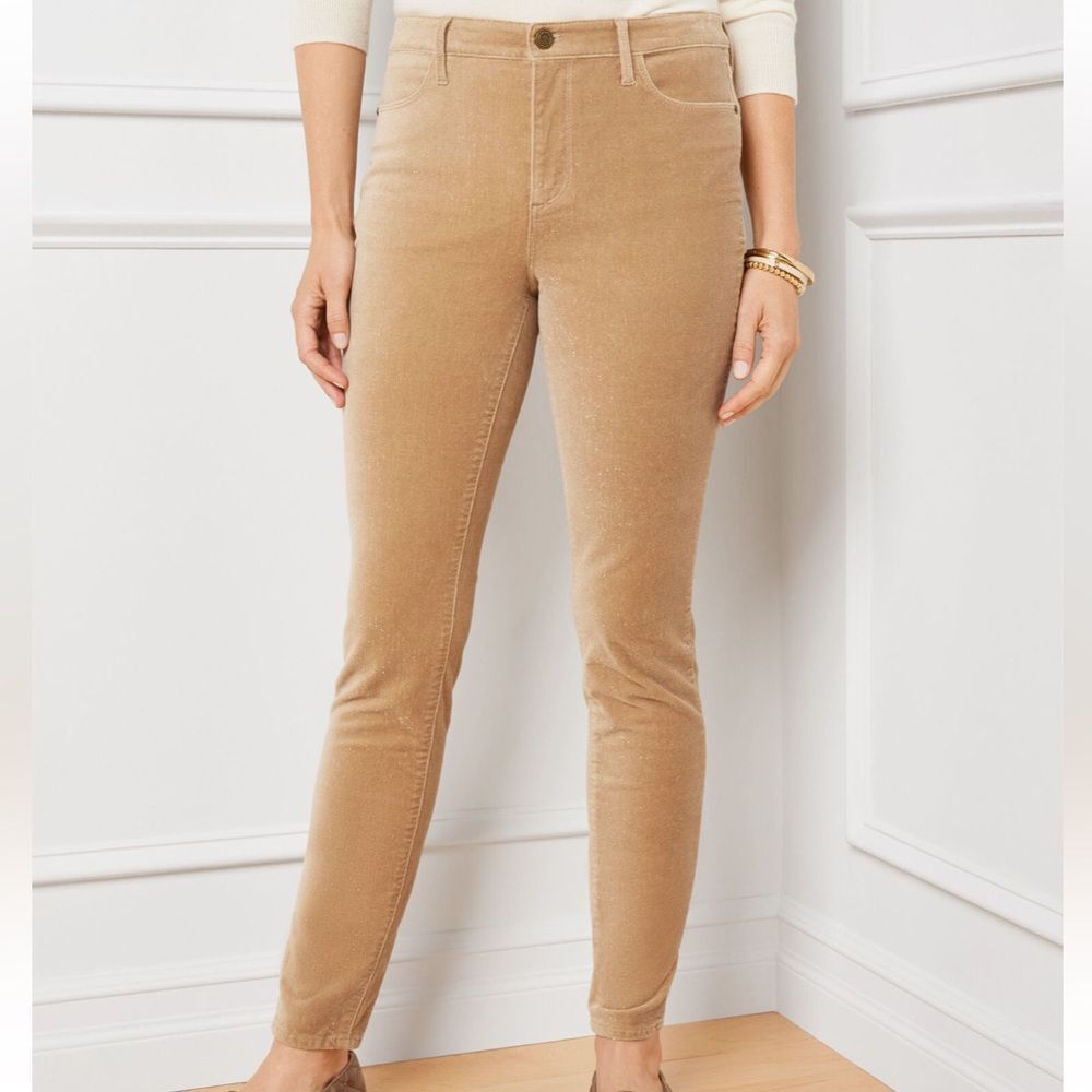 Talbots Women’s Size 6 Corduroy Jegging Pants Cotton Tan/Beige 5 Pocket Neutral